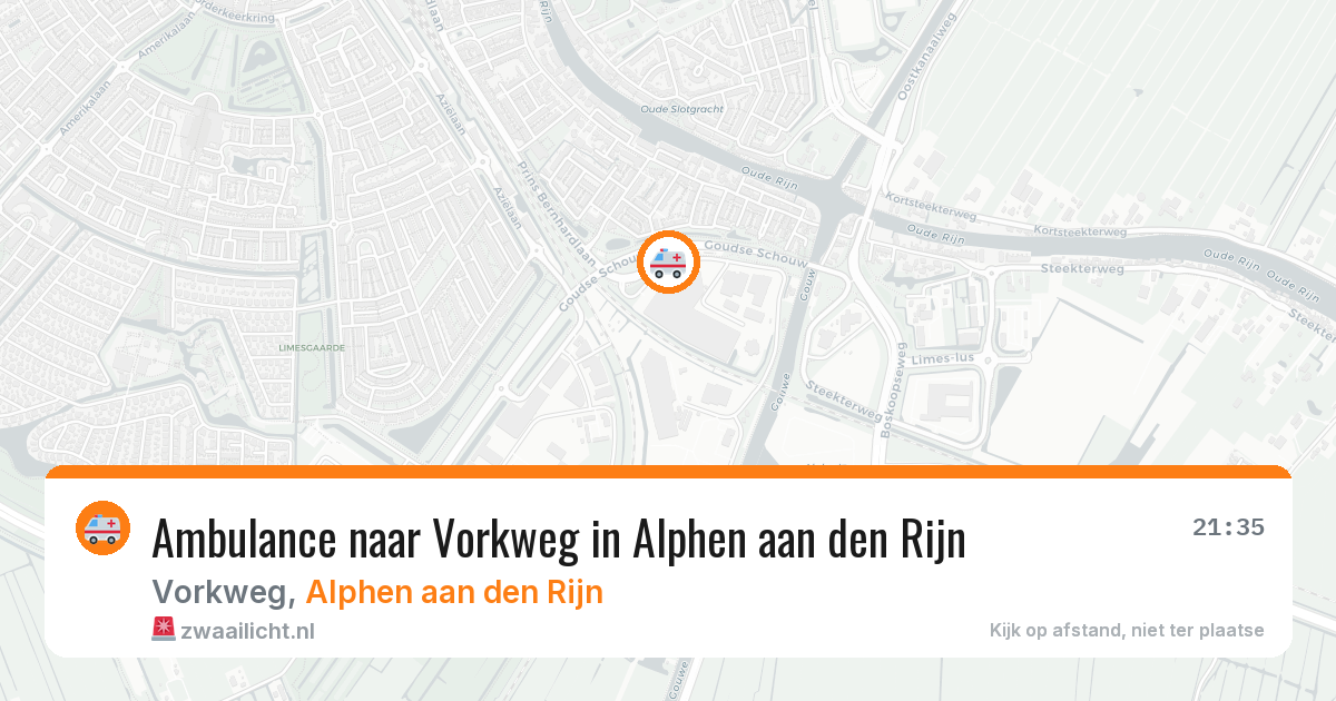 Ambulance naar Vorkweg in Alphen aan den Rijn — 10 aug 2026