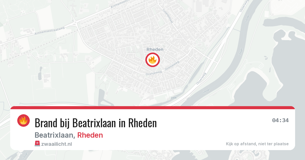 Brand bij Beatrixlaan in Rheden — 25 mrt 2026