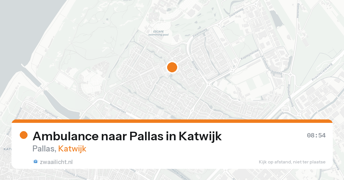 Ambulance naar Pallas in Katwijk — 19 aug 2026