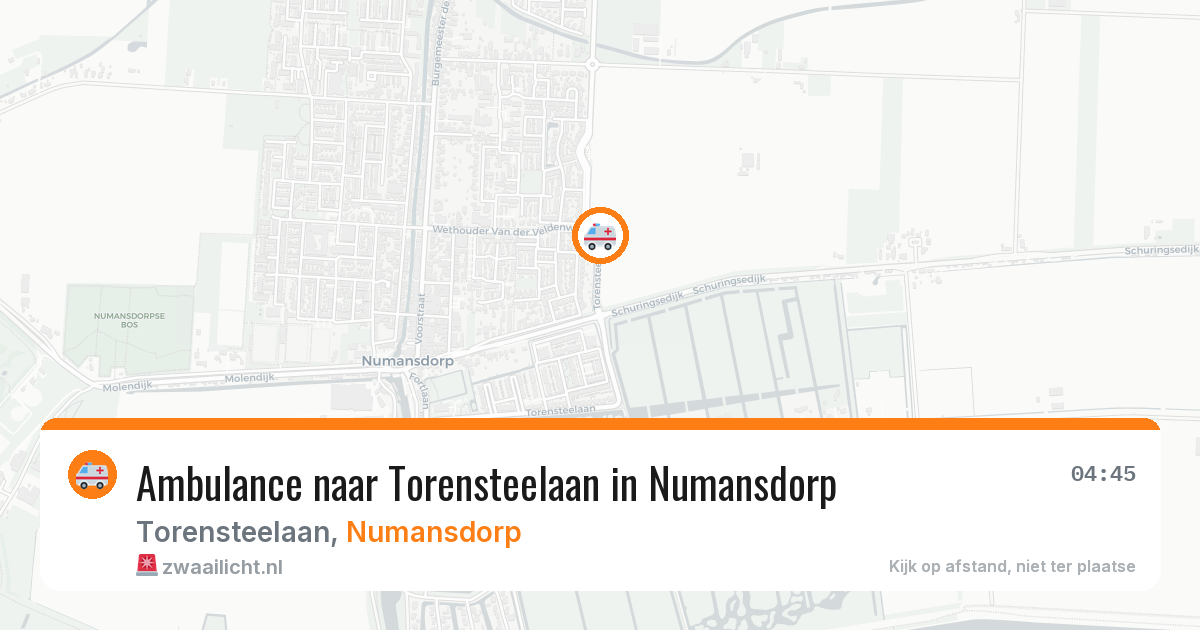 Ambulance naar Torensteelaan in Numansdorp — 19 jun 2026
