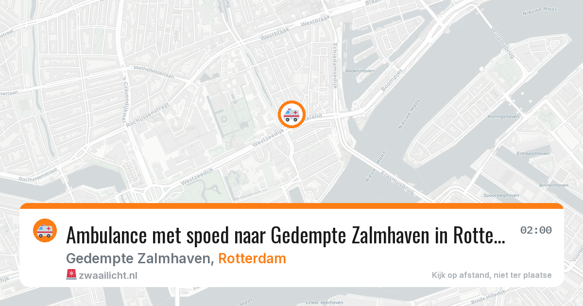 Ambulance met spoed naar Gedempte Zalmhaven in Rotterdam — 16 jun 2026