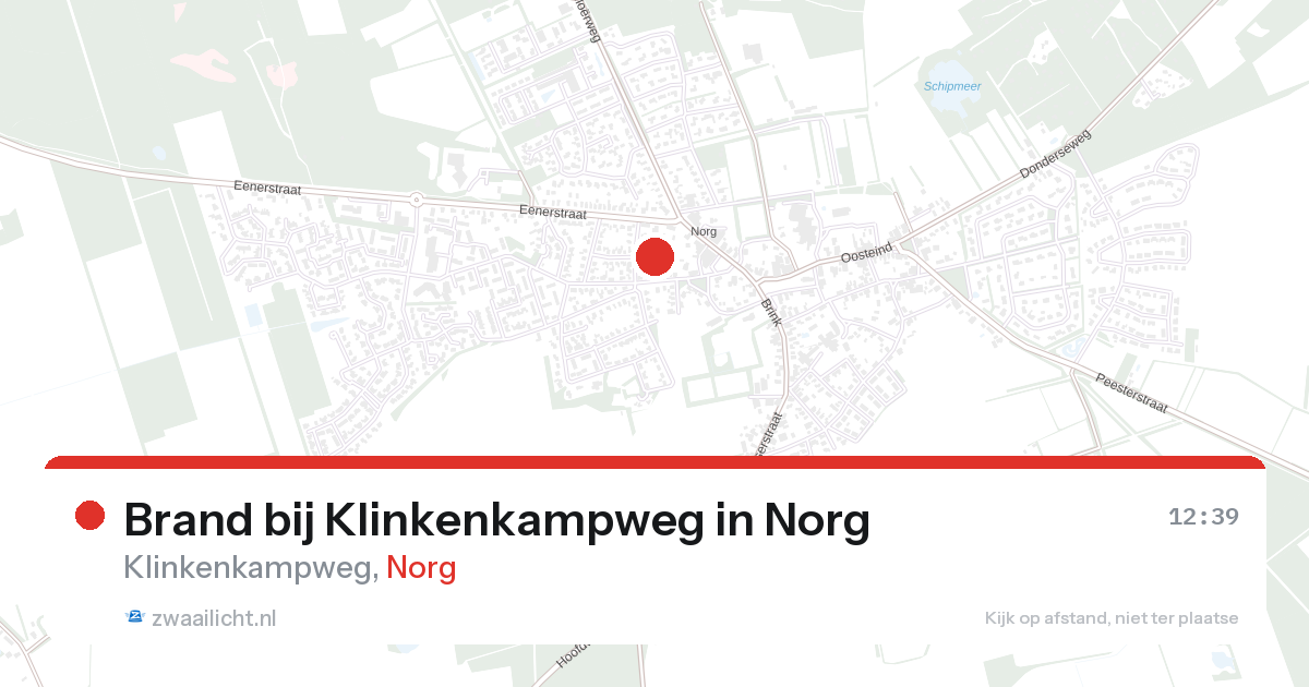 Brand bij Klinkenkampweg in Norg — 26 aug 2026