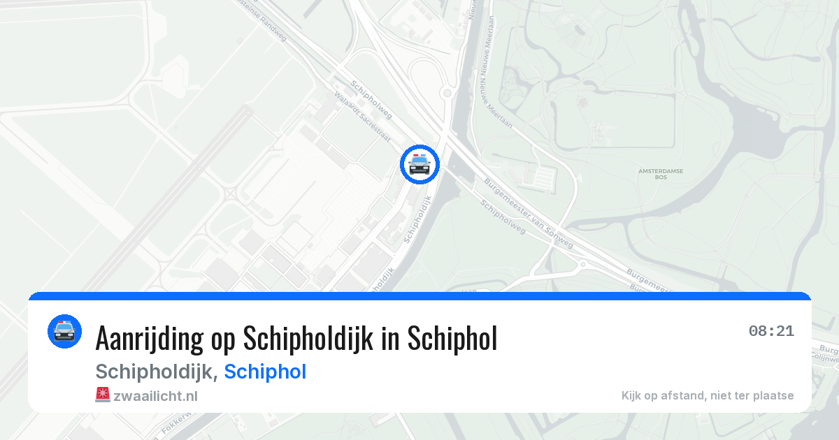 Aanrijding op Schipholdijk in Schiphol — 18 mrt 2026