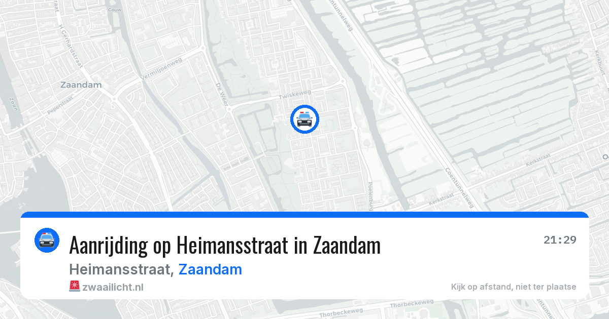 Aanrijding op Heimansstraat in Zaandam — 16 jun 2026