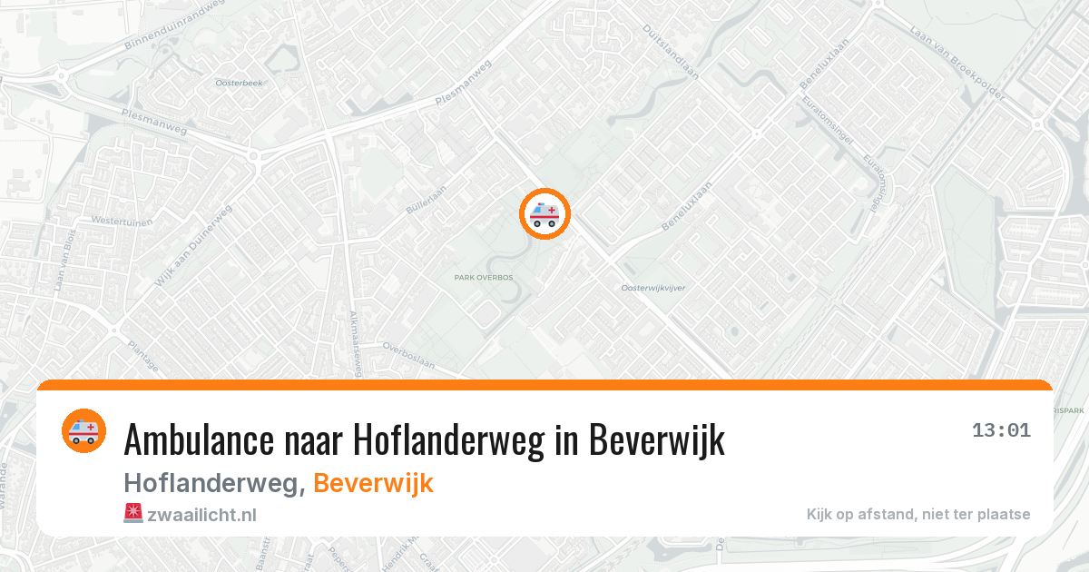 Ambulance naar Hoflanderweg in Beverwijk — 1 apr 2026