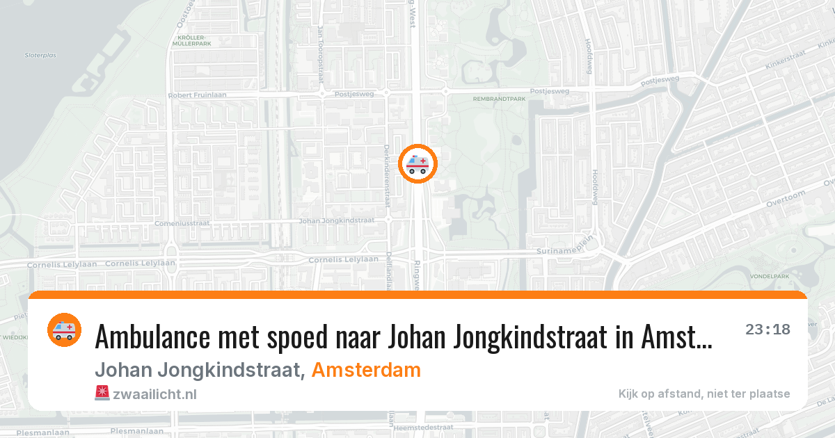 Ambulance met spoed naar Johan Jongkindstraat in Amsterdam — 21 mei 2026