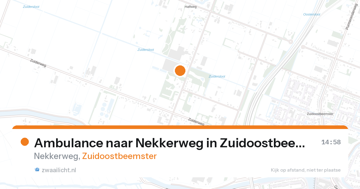 Ambulance naar Nekkerweg in Zuidoostbeemster — 27 aug 2026