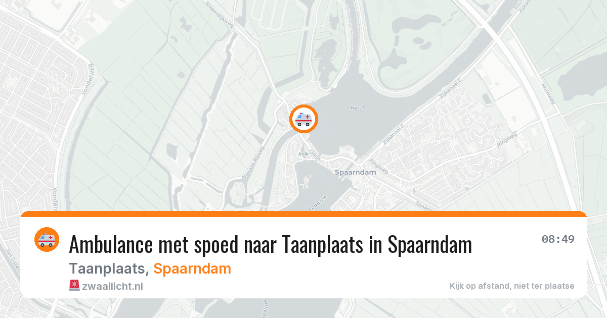Ambulance met spoed naar Taanplaats in Spaarndam — 26 jan 2026