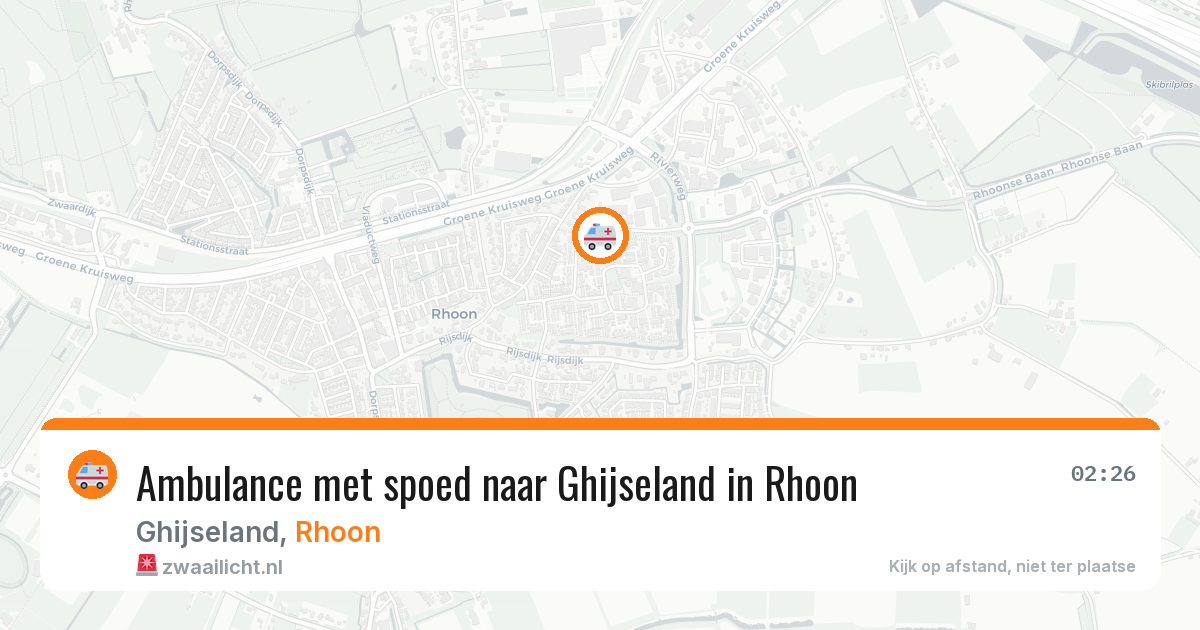 Ambulance met spoed naar Ghijseland in Rhoon — 31 mei 2026