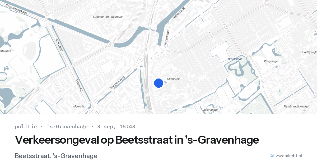 Verkeersongeval op Beetsstraat in 's-Gravenhage — 3 sep 2026