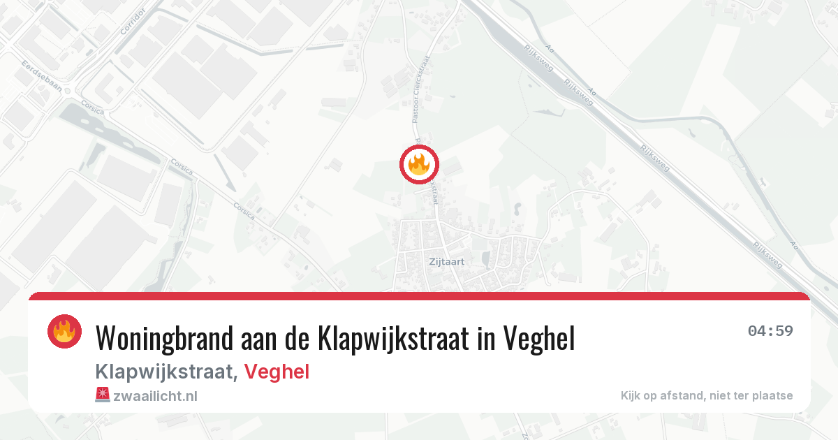 Woningbrand aan de Klapwijkstraat in Veghel — 3 mrt 2026