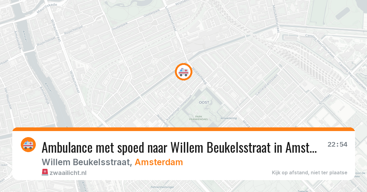 Ambulance met spoed naar Willem Beukelsstraat in Amsterdam — 29 mei 2026
