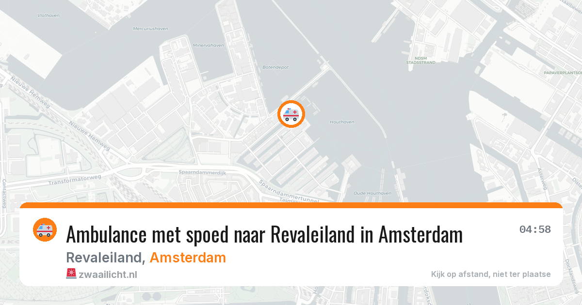 Ambulance met spoed naar Revaleiland in Amsterdam — 24 jun 2026