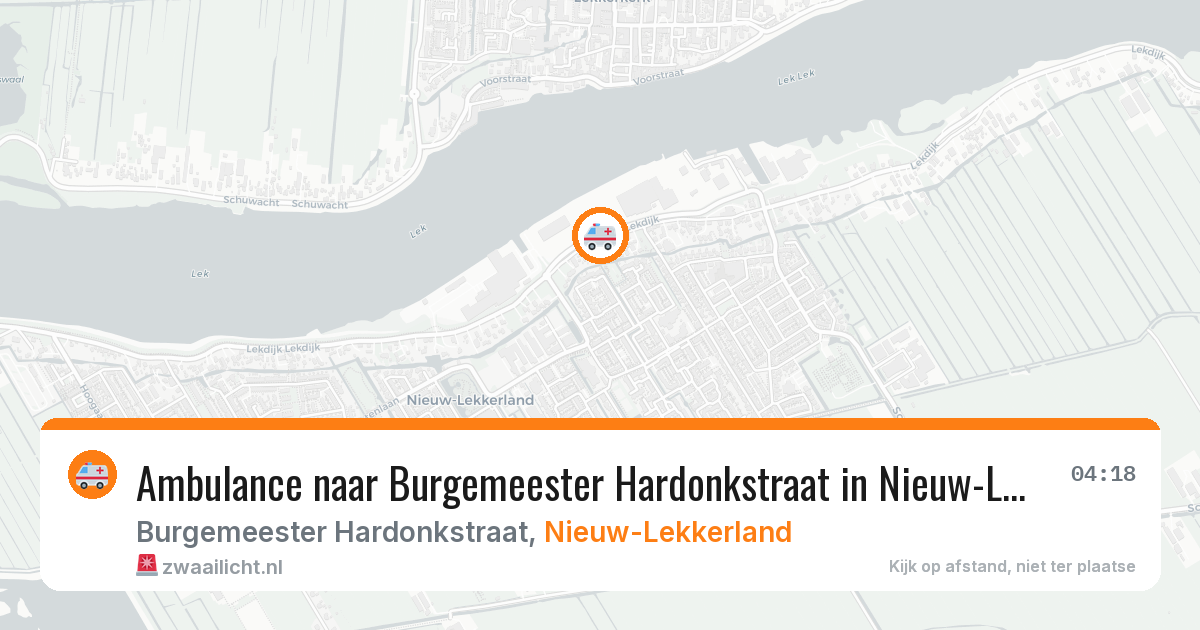 Ambulance naar Burgemeester Hardonkstraat in Nieuw-Lekkerland — 12 jul 2026