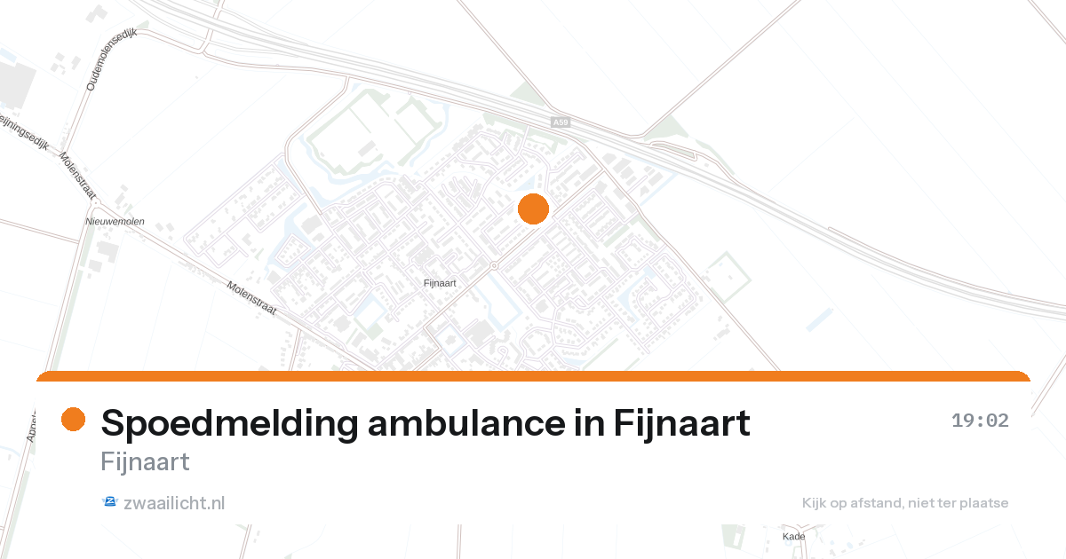 Spoedmelding ambulance in Fijnaart — 27 aug 2026