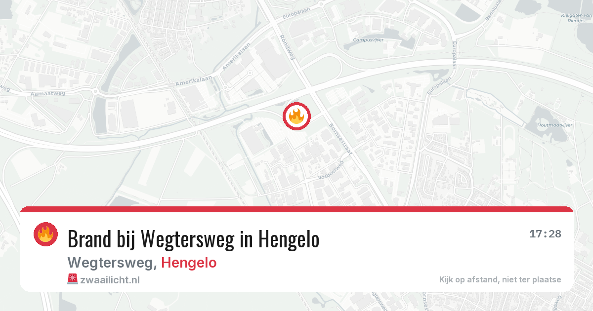 Brand bij Wegtersweg in Hengelo — 11 jun 2026