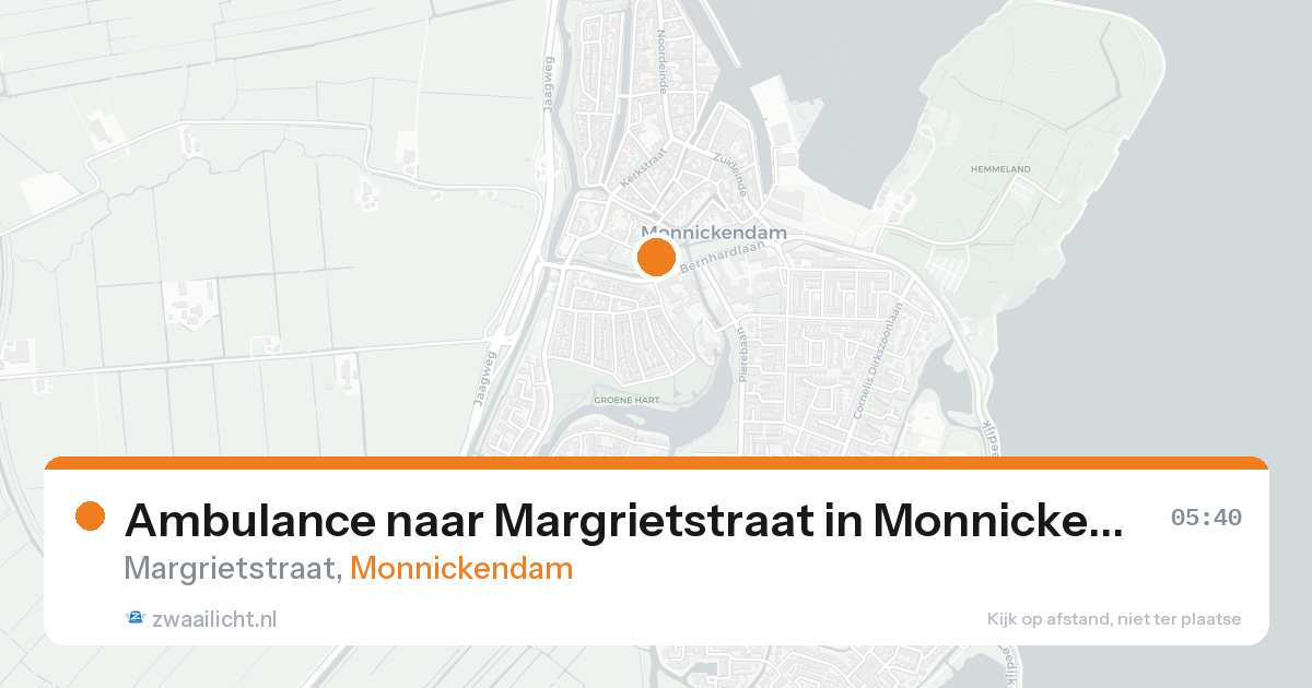 Ambulance naar Margrietstraat in Monnickendam — 4 jun 2026