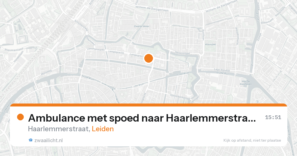 Ambulance met spoed naar Haarlemmerstraat in Leiden — 17 mei 2026