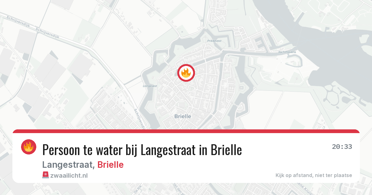 Persoon te water bij Langestraat in Brielle — 26 jun 2026