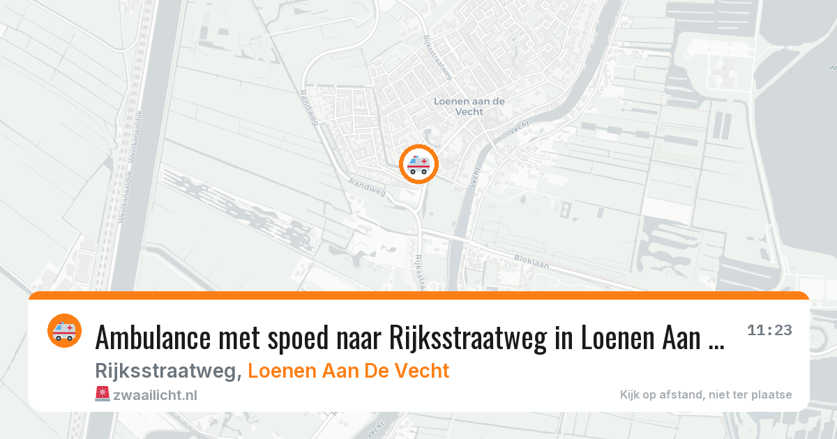 Ambulance met spoed naar Rijksstraatweg in Loenen Aan De Vecht — 23 mei 2026