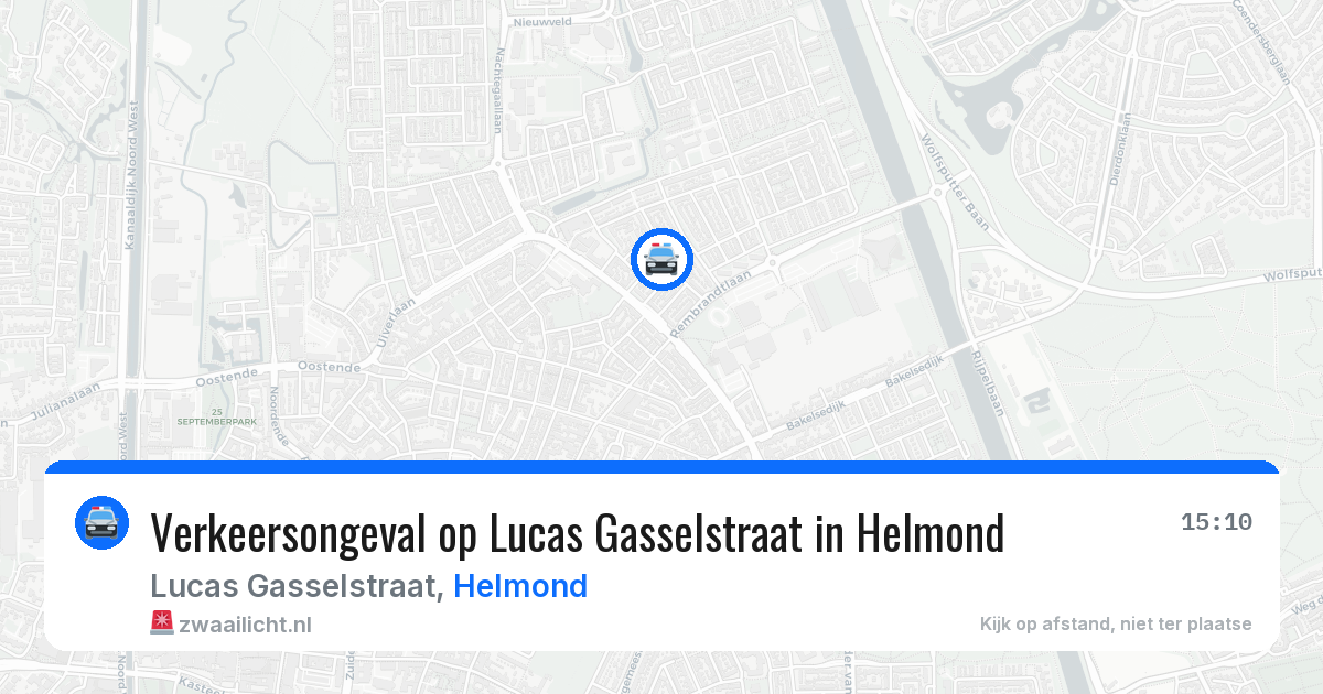 Verkeersongeval op Lucas Gasselstraat in Helmond — 9 feb 2026