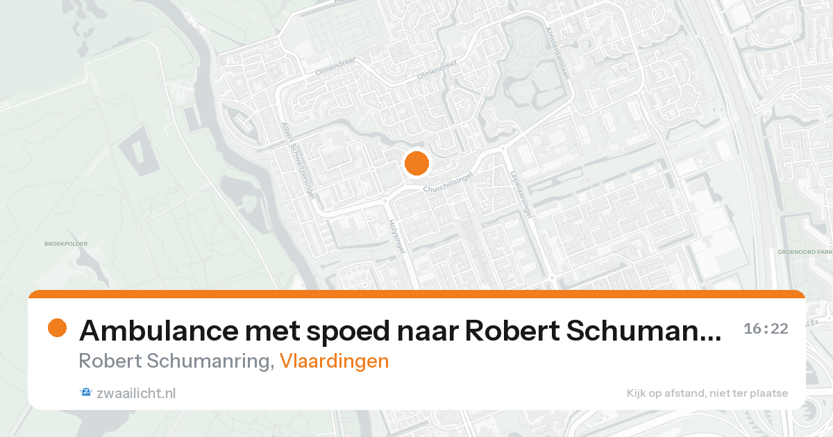 Ambulance met spoed naar Robert Schumanring in Vlaardingen — 7 feb 2026