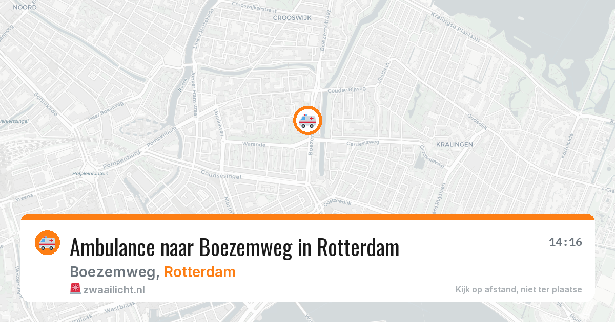 Ambulance naar Boezemweg in Rotterdam — 1 aug 2026