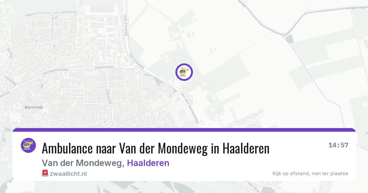 Ambulance naar Van der Mondeweg in Haalderen — 22 jun 2026