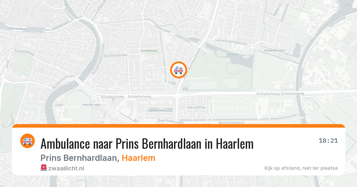 Ambulance naar Prins Bernhardlaan in Haarlem — 22 apr 2026