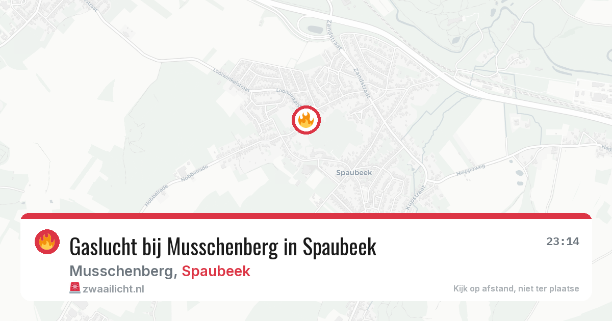 Gaslucht bij Musschenberg in Spaubeek — 5 aug 2026