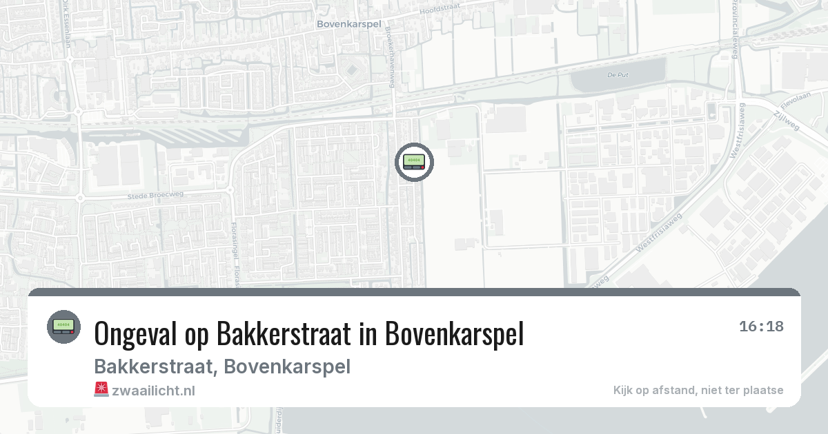 Ongeval op Bakkerstraat in Bovenkarspel — 19 feb 2026