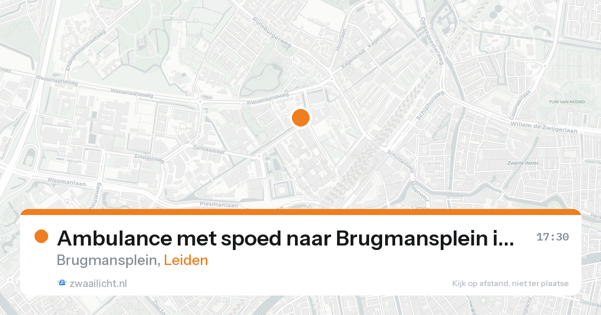 Ambulance met spoed naar Brugmansplein in Leiden — 17 jun 2026