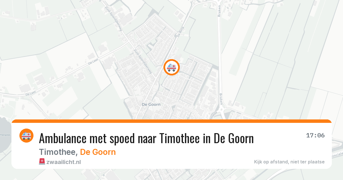 Ambulance met spoed naar Timothee in De Goorn — 14 jun 2026