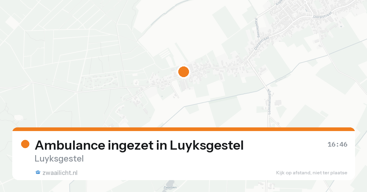 Ambulance ingezet in Luyksgestel — 17 aug 2026