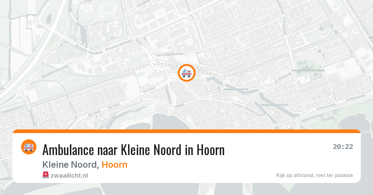 Ambulance naar Kleine Noord in Hoorn — 25 mei 2026