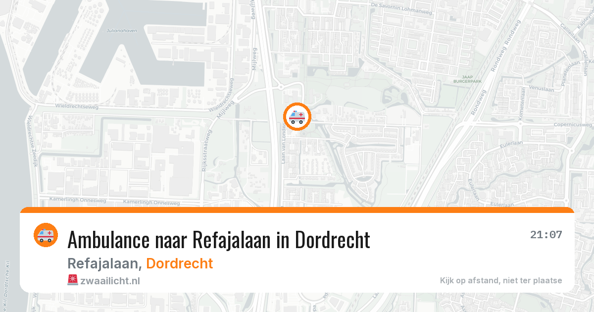 Ambulance naar Refajalaan in Dordrecht — 21 mrt 2026