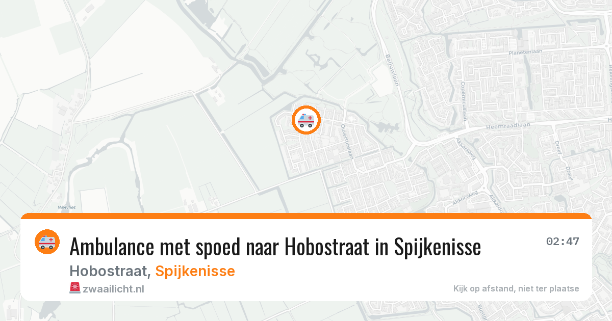 Ambulance met spoed naar Hobostraat in Spijkenisse — 24 jun 2026