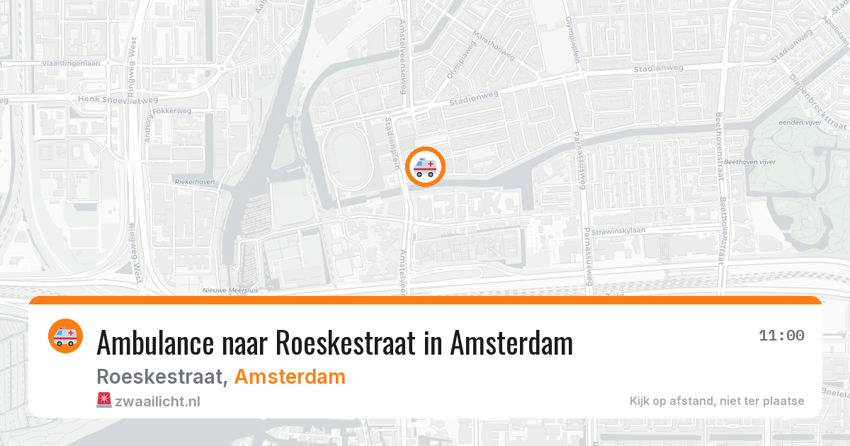 Ambulance naar Roeskestraat in Amsterdam — 11 mei 2026