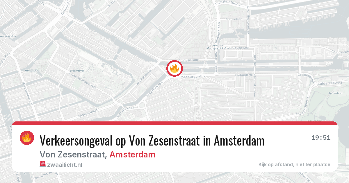 Verkeersongeval op Von Zesenstraat in Amsterdam — 19 mei 2026