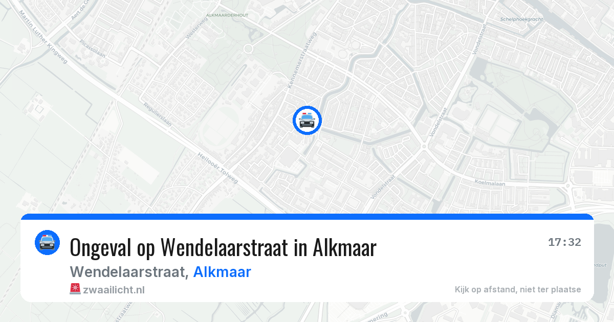 Ongeval op Wendelaarstraat in Alkmaar — 14 jun 2026