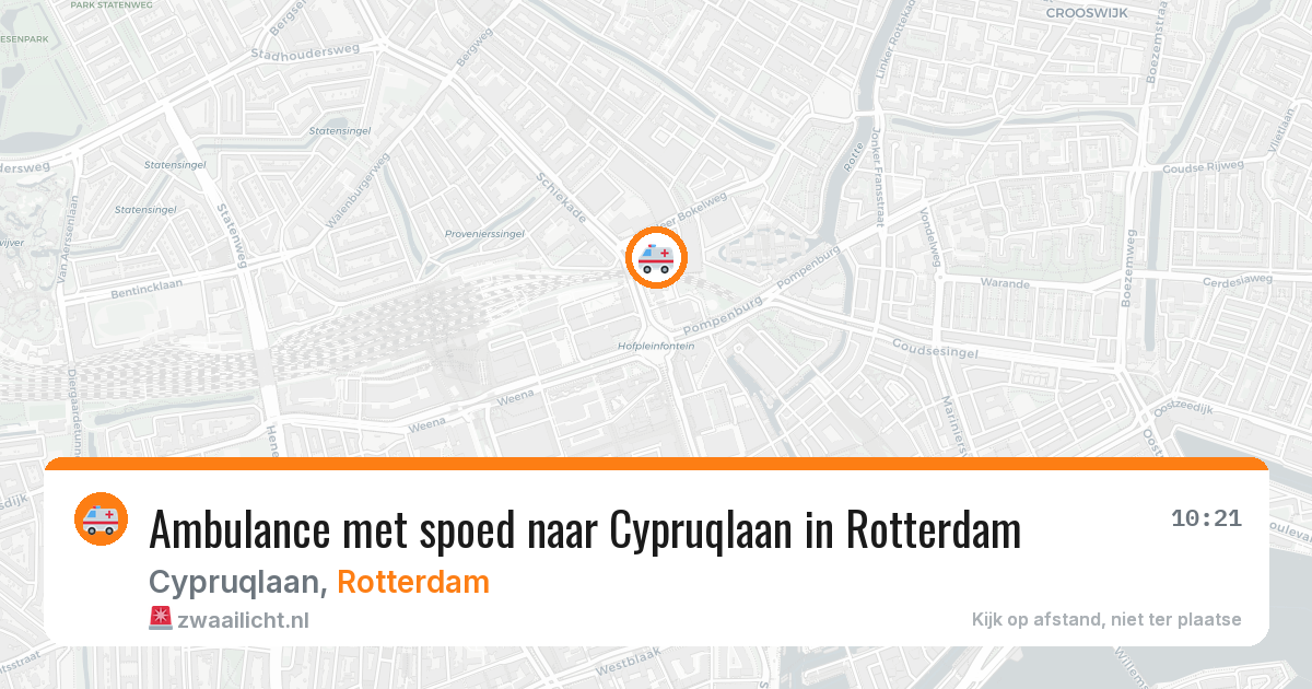 Ambulance met spoed naar Cypruqlaan in Rotterdam — 7 mei 2026
