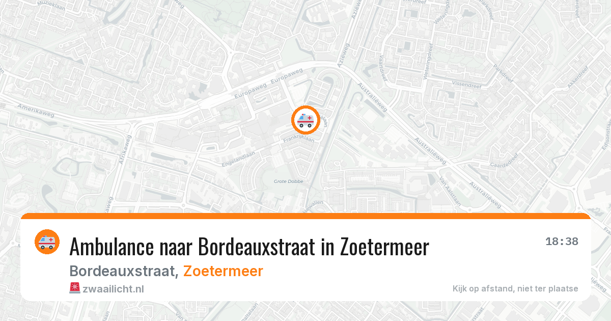 Ambulance naar Bordeauxstraat in Zoetermeer — 14 jun 2026