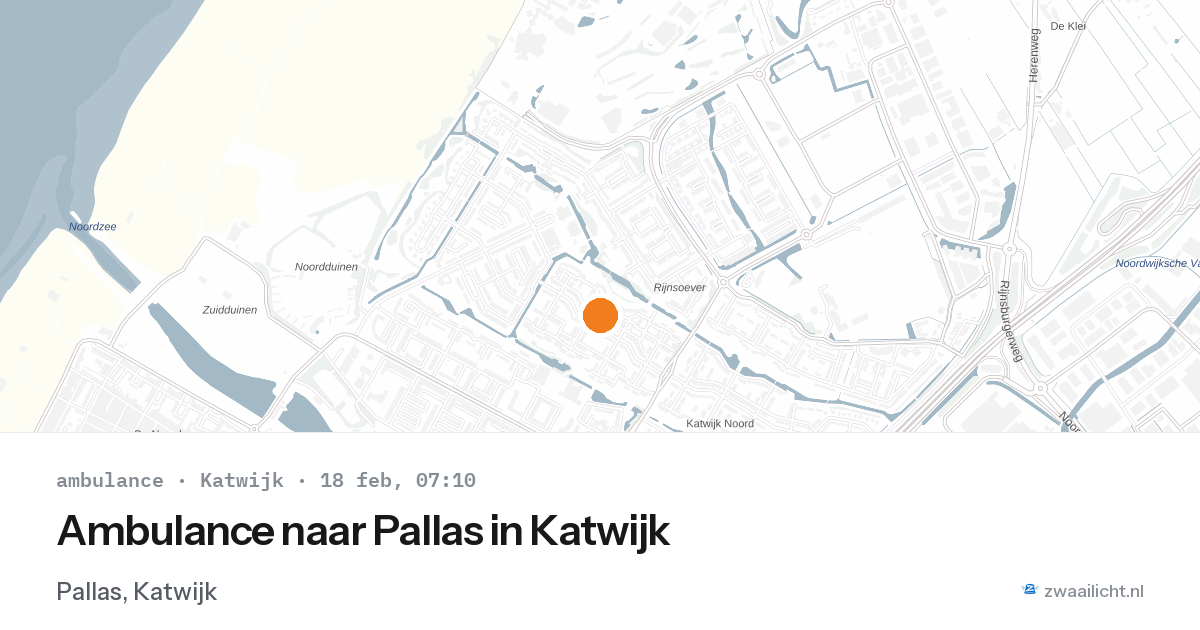 Ambulance naar Pallas in Katwijk — 18 feb 2026