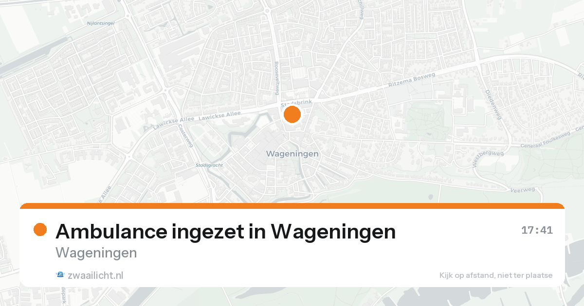 Ambulance ingezet in Wageningen — 30 jan 2026