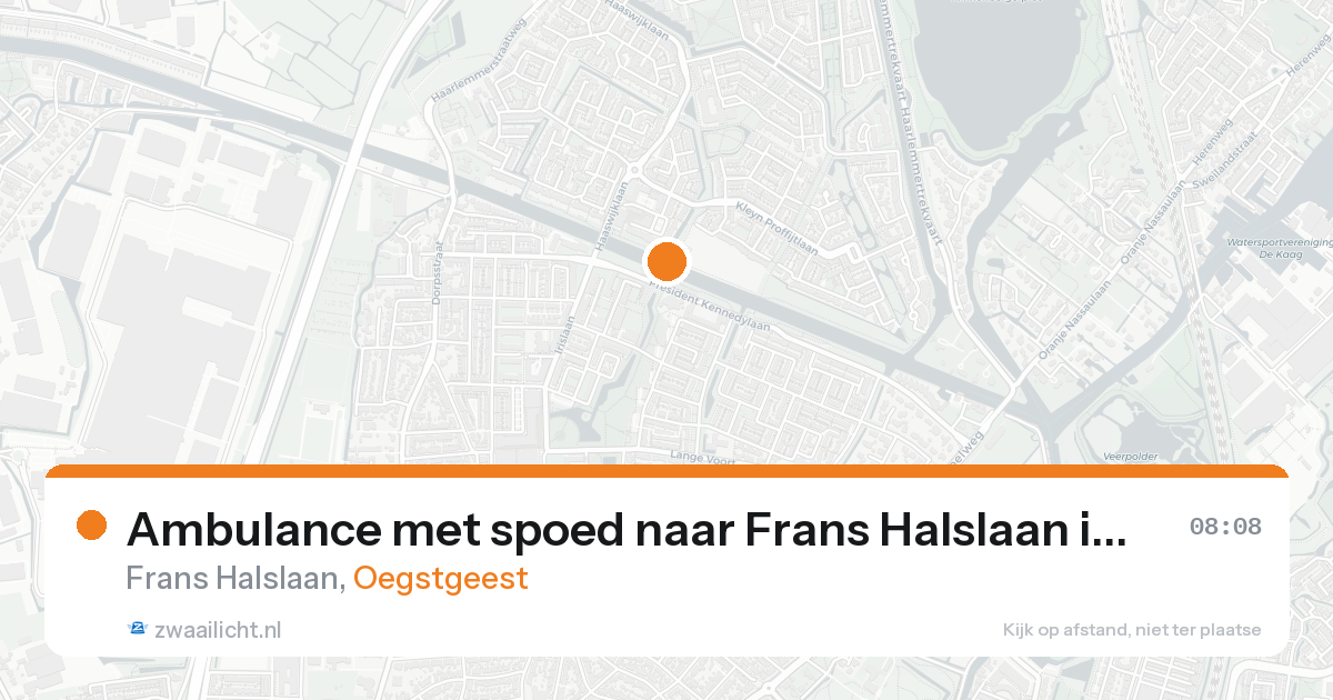 Ambulance met spoed naar Frans Halslaan in Oegstgeest — 20 mei 2026