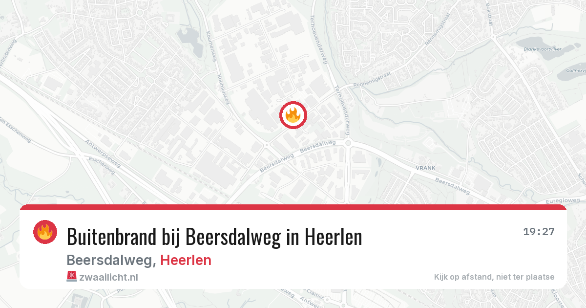 Buitenbrand bij Beersdalweg in Heerlen — 4 aug 2026