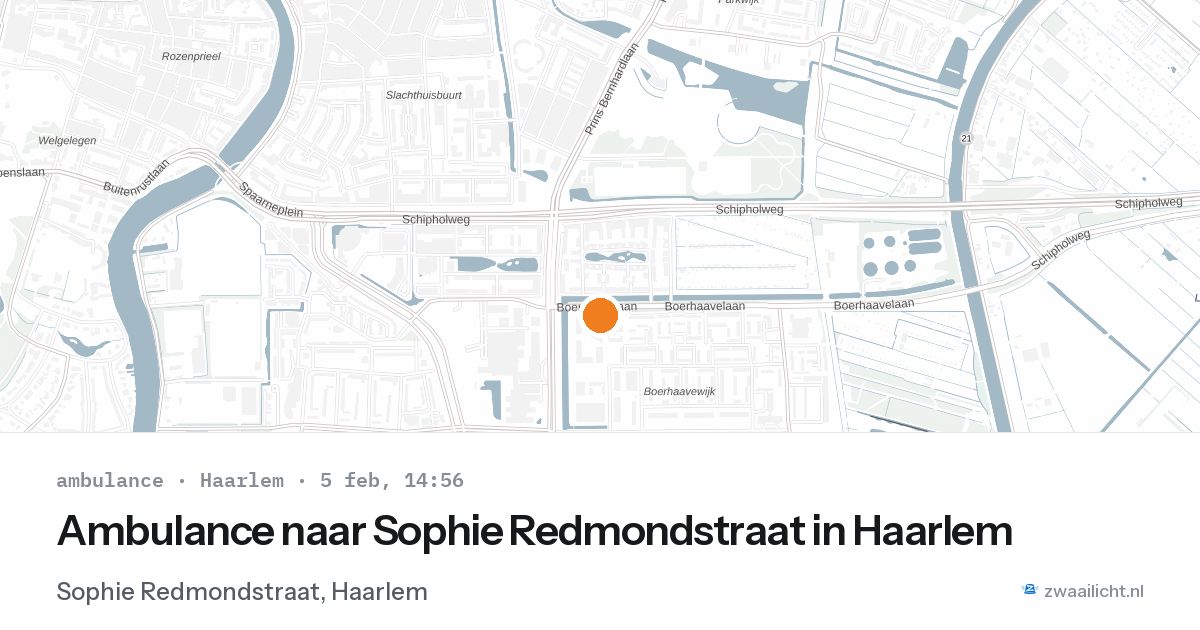 Ambulance naar Sophie Redmondstraat in Haarlem — 5 feb 2026