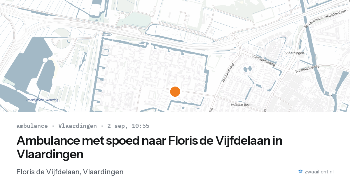 Ambulance met spoed naar Floris de Vijfdelaan in Vlaardingen — 2 sep 2026