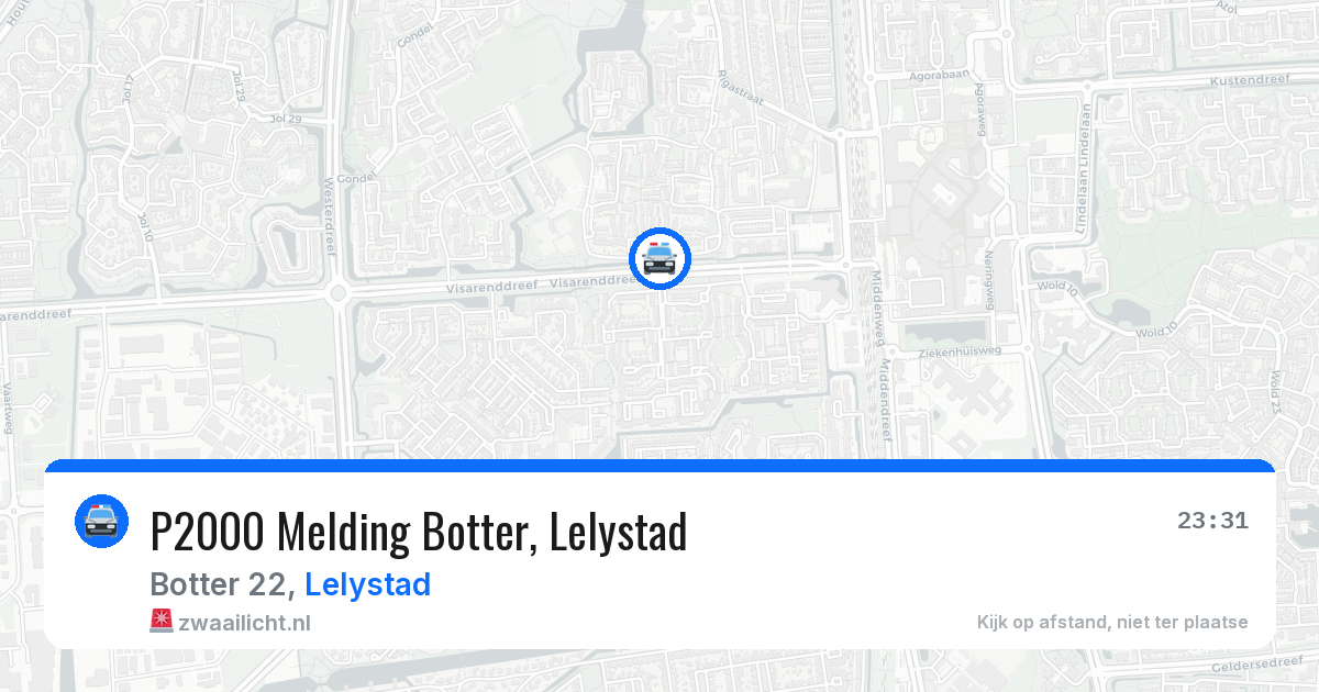 P2000 Melding Botter, Lelystad — 22 apr 2026