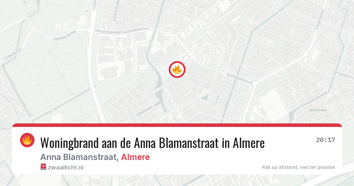 Woningbrand aan de Anna Blamanstraat in Almere — 3 feb 2026